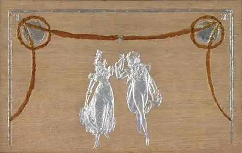 Präge Ak Tanzpaar, Liebespaar