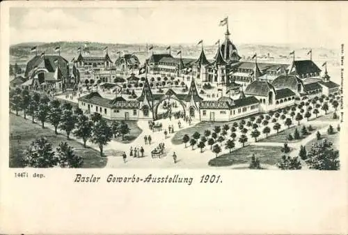 Ak Basel Stadt Schweiz, Gewerbe-Ausstellung 1901