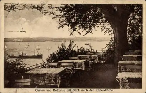 Ak Kiel, Garten von Bellevue, Kieler Förde