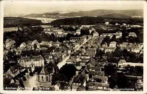 Ak Bad Arolsen in Hessen, Panorama, Fliegeraufnahme