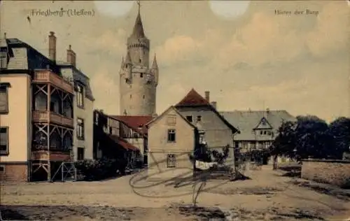 Ak Friedberg in Hessen, Hinter der Burg