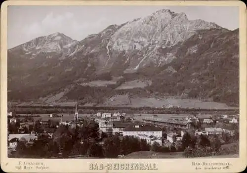 Kabinett Foto Bad Reichenhall in Oberbayern, Gesamtansicht