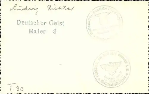 Ak Maler Ludwig Richter, Portrait, Deutscher Geist, Maler 8