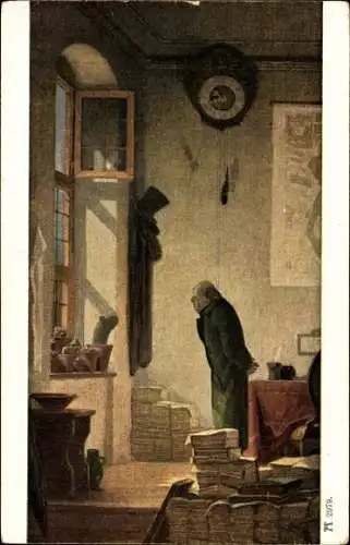 Künstler Ak Spitzweg, Carl, Der Kaktus, Ackermann 2979