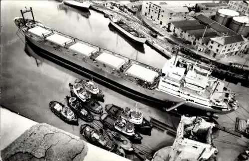Ak Frachtschiff M.S. Thuredrecht, Hafen