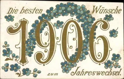 Ak Neujahrsglückwunsch, 1906