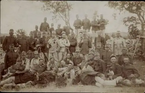 Foto Ak Gruppenportrait österreichischer Soldaten