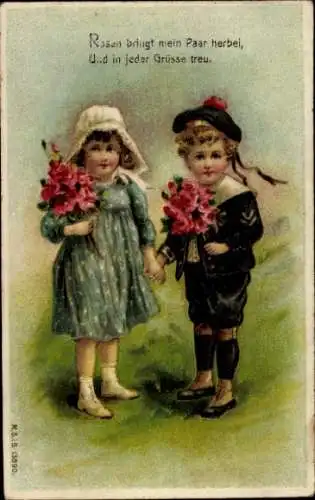 Litho Rosen bringt mein Paar herbei, Und in jeder Grüsse treu