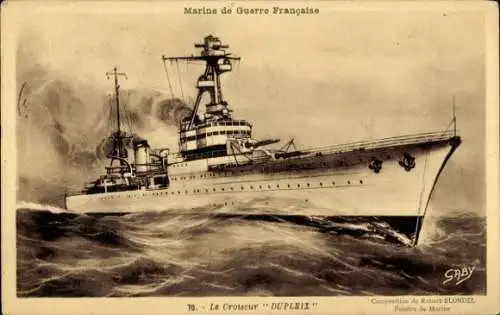Ak Französischer Kreuzer Duplex