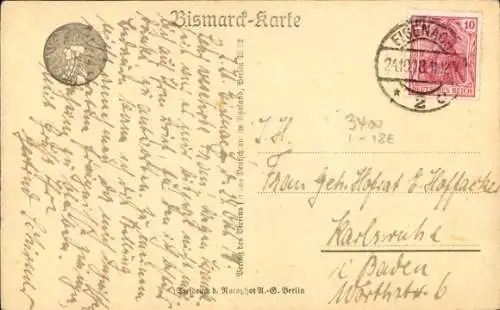 Ak Karlsruhe in Baden, Bismarck als Göttinger Student