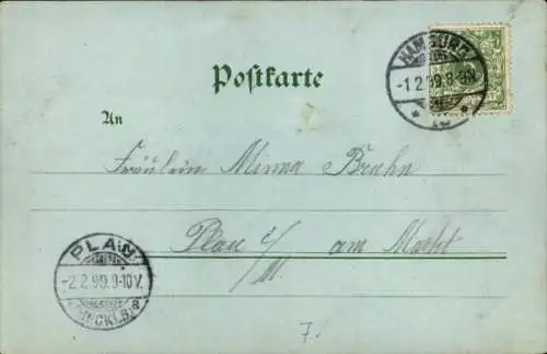 Ak Hamburg Mitte Neustadt, Alsterarkaden, Reesendammbrücke