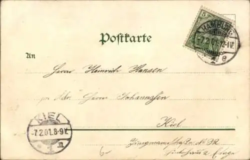 Ak Hamburg Mitte Neustadt, Botanischer Garten, Eingang, Post