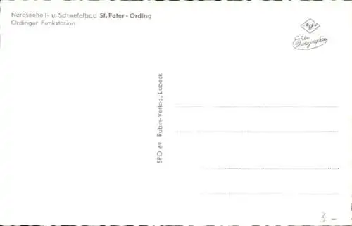 Ak Nordseebad Sankt Peter Ording, Ordinger Funkstation