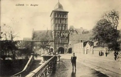 Ak Hansestadt Lübeck, Burgtor