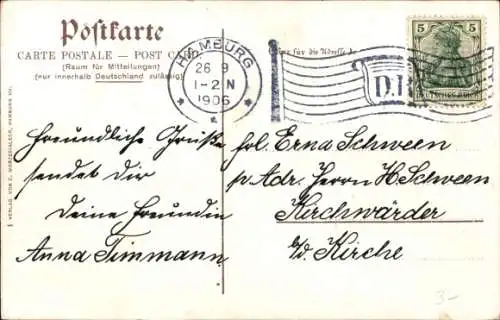 Ak Hamburg Mitte Neustadt, Kaiser Wilhelm Denkmal