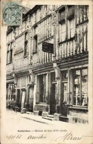 Ak Gallardon Eure et Loir, Fachwerkhaus