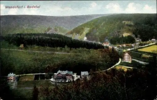 Ak Wendefurth im Harz Thale, Quensels Hotel Kurhaus