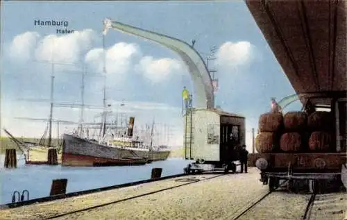 Ak Hamburg Mitte Altstadt, Hafen