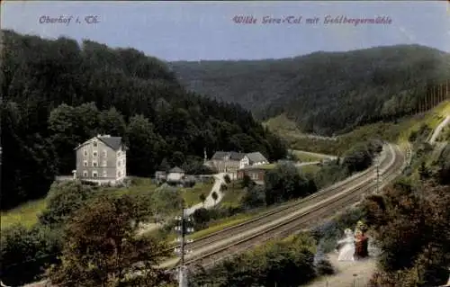 Ak Oberhof im Thüringer Wald, Wilde Gera-Tal mit Gehlbergermühle