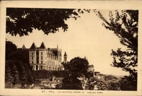 Ak Pau Pyrénées-Atlantiques, Schloss