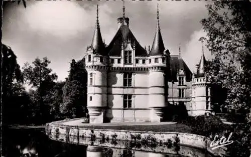 Ak Azay le Rideau Indre et Loire, Le Château, Façade orientale