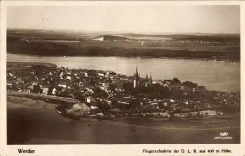 Ak Werder an der Havel, Fliegeraufnahme der D.L.R. aus 400 m. Höhe.