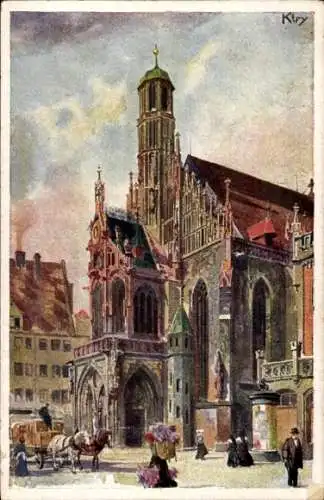 Künstler Ak Kley, Heinrich, Nürnberg, Frauenkirche