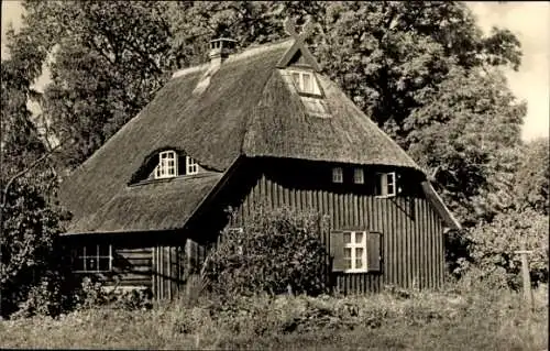 Ak Prerow Darß Ostsee, Eschenhaus von 1779, Naturschutzgebiet