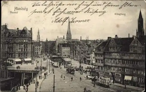 Ak Hamburg Mitte Altstadt, Messberg, Klingberg, Bauhof