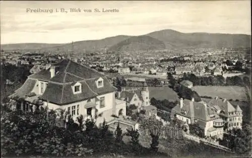 Ak Freiburg im Breisgau, Blick von St. Loretto