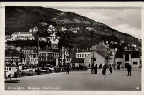 Ak Bergen Norwegen, Norwegen. Bergen. Fischmarkt