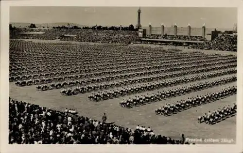 Ak Praha Prag Tschechien, Turnfest 1932, Massenturnen