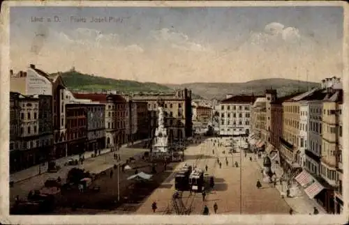 Ak Linz an der Donau Oberösterreich, Franz Josef Platz