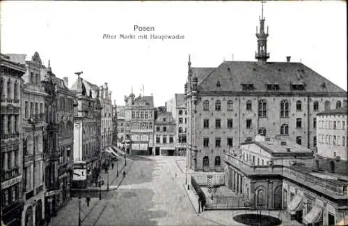 Ak Poznań Posen, Alter Markt, Hauptwache