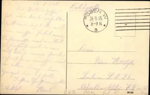 Ak Poznań Posen, Hauptbahnhof, Gleisseite, St. Lazarus, Postamt W 3