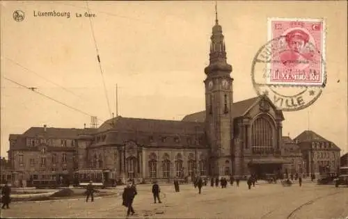 Ak Luxembourg Luxemburg, Fort Thüngen, Trois Gland, Drei Eicheln, Dräi Eechelen, Bahnhofsgebäu...