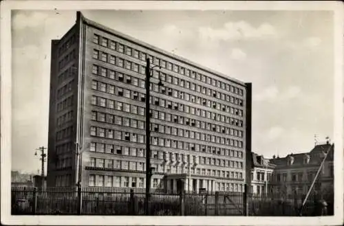 Ak Ústí nad Labem Aussig an der Elbe, Bürogebäude