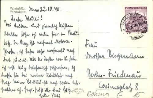 Ak Pardubice Pardubitz Stadt, Wilsonova trida