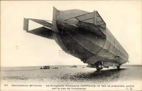 CPA Aerostation Militaire, Dirigeable Allemand Zeppelin IV