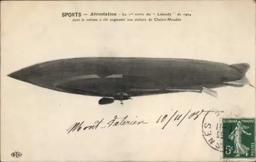 CPA Sports, Aerostation, Dirigeable Lebaudy