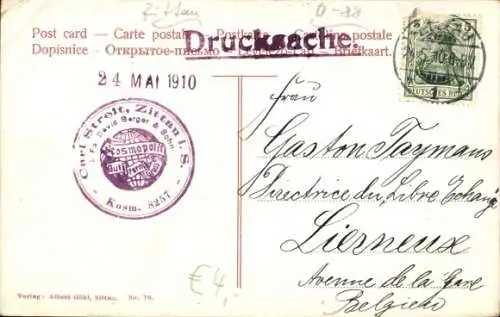 Ak Zittau in der Oberlausitz, Neustadt m. Marstall, Straßenbahn, Sächsischer Hof