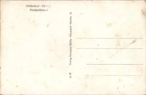 Ak Ottendorf Okrilla Sachsen, Holzköhlerei