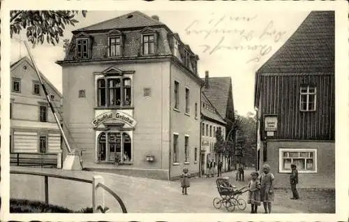 Ak Kupferhammer Grünthal Olbernhau im Erzgebirge Sachsen, Kurhaus Schwefelbad