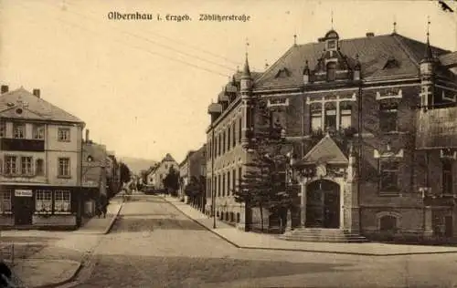 Ak Olbernhau im Erzgebirge, Zöblitzer Straße