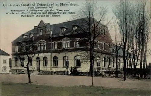 Ak Ottendorf Hainichen in Sachsen, Gasthof Ottendorf, Inh. Oswald Risse