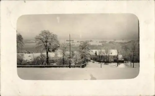 Foto Ak Zwickau in Sachsen, Ortseingang, Wintermotiv