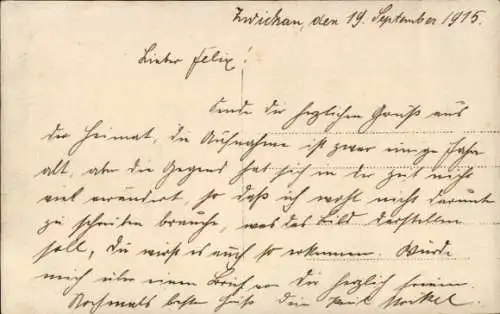 Passepartout Ak Zwickau in Sachsen, Teilansicht