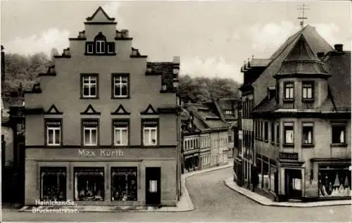 Ak Hainichen Sachsen, Max Kürth in der Brückenstraße