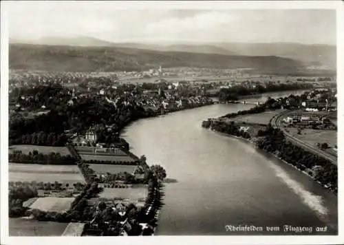 Ak Rheinfelden in Baden, Fliegeraufnahme, Rhein