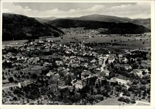 Ak Maulburg im Wiesental Südschwarzwald, Fliegeraufnahme